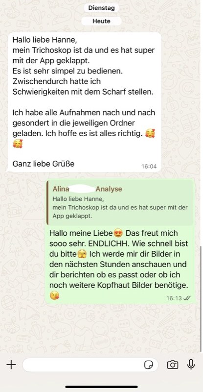Kundenrückmeldung per WhatsApp